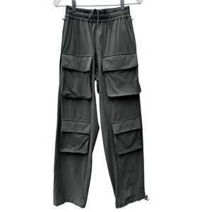 Alo Yoga Mens Utility Cargo Pants Green Techwear Bungee Hem Small